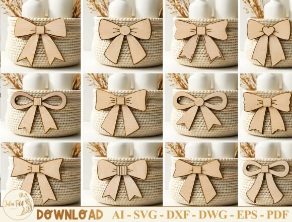Download Wooden Bow Laser Cut File SVG Bundle - Wood Collection