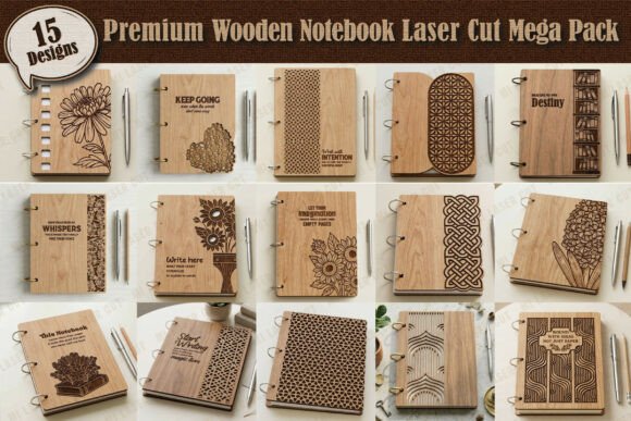 Download Premium Wooden Notebook Cover Mega Pack - Wood Collection