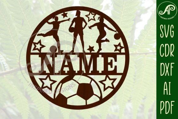 Download Female Soccer /Football Name Sign SVG - Football Collection