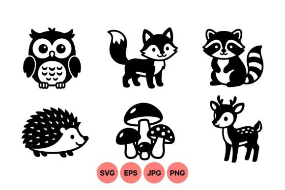 Download Cute Woodland Animal SVG Pack - Wood Collection