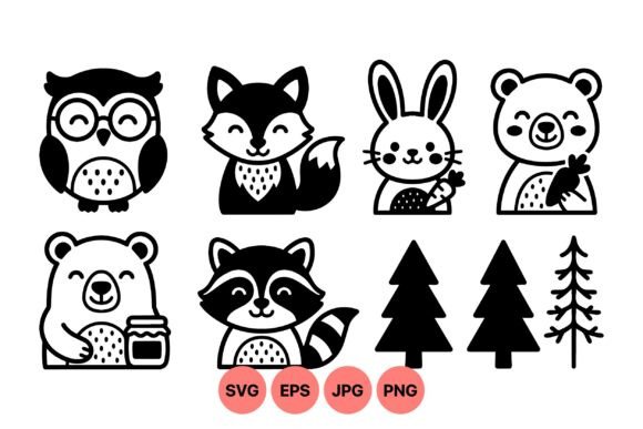 Download Cute Woodland Animal SVG Pack - Wood Collection