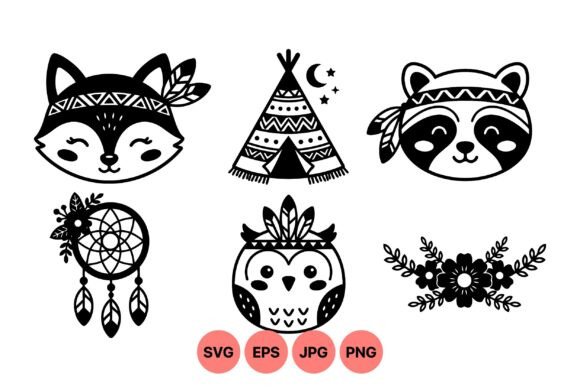 Download Boho Woodland Animal SVG Set - Wood Collection
