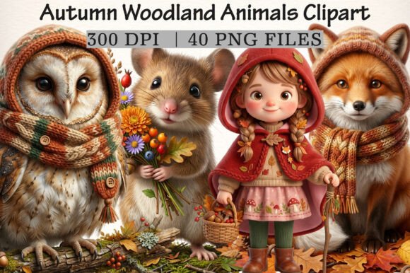 Download Autumn Woodland Animals Clipart - Wood Collection