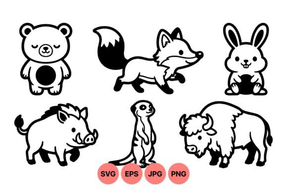 Download Cute Woodland Animal SVG Set - Wood Collection
