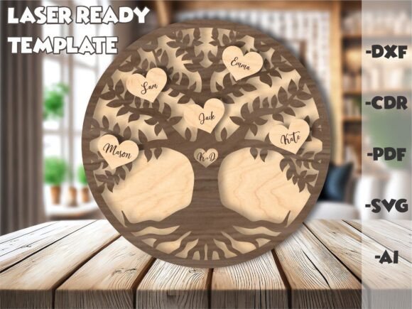 Download Family Tree, Family Name Wooden Sign - Wood Collection