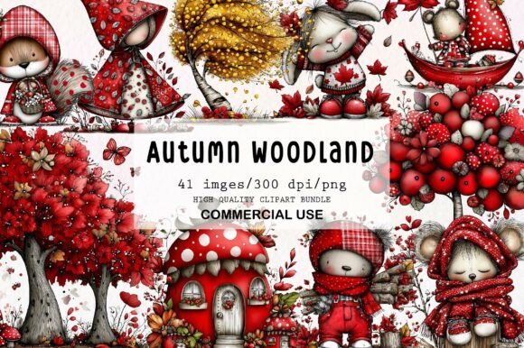 Download Autumn Woodland Animals Clipaart - Wood Collection