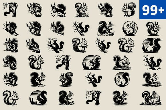 Download Woodland Animal Svg Bundle, Squirrel Svg - Wood Collection