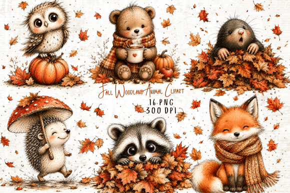 Download Fall Woodland Animal Clipart - Wood Collection