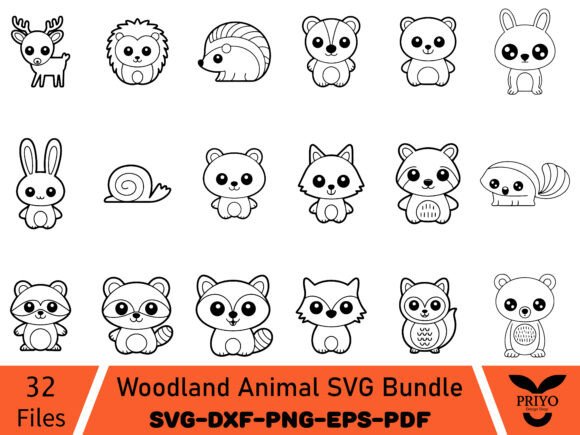 Download Woodland Animal SVG Bundle - Wood Collection