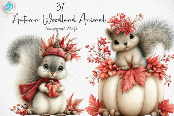 Download Autumn Woodland Pumpkin Animal PNG - Wood Collection