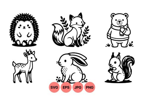Download Cute Woodland Animal SVG Pack - Wood Collection