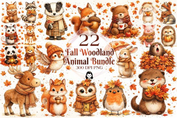 Download Autumn Fall Woodland Animals PNG Clipart - Wood Collection