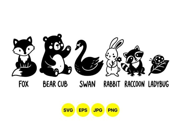 Download Cute Woodland Animal Svg Icons - Wood Collection