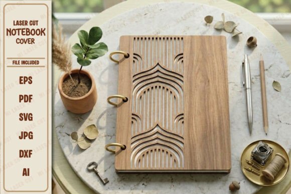 Download Wooden Glowforge Ready Notebook Cover - Wood Collection
