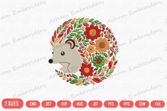 Download Autumn Woodland Floral Hedgehog - Wood Collection