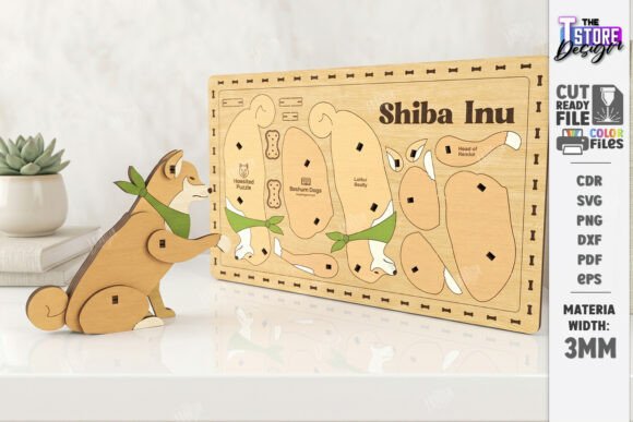 Download Wooden Dog Breed Card Puzzle Laser Cut - Wood Collection